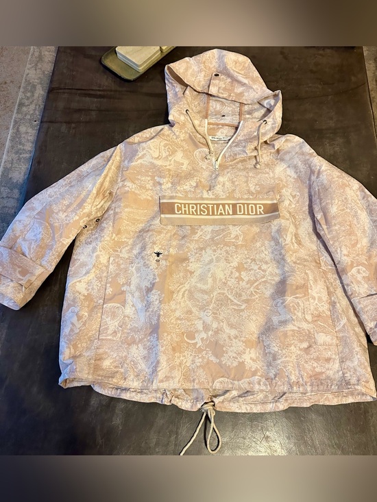 Dior Jackets & Blazers - Dior Pink & White Hooded Anorak Pullover - Christian Dior Logo